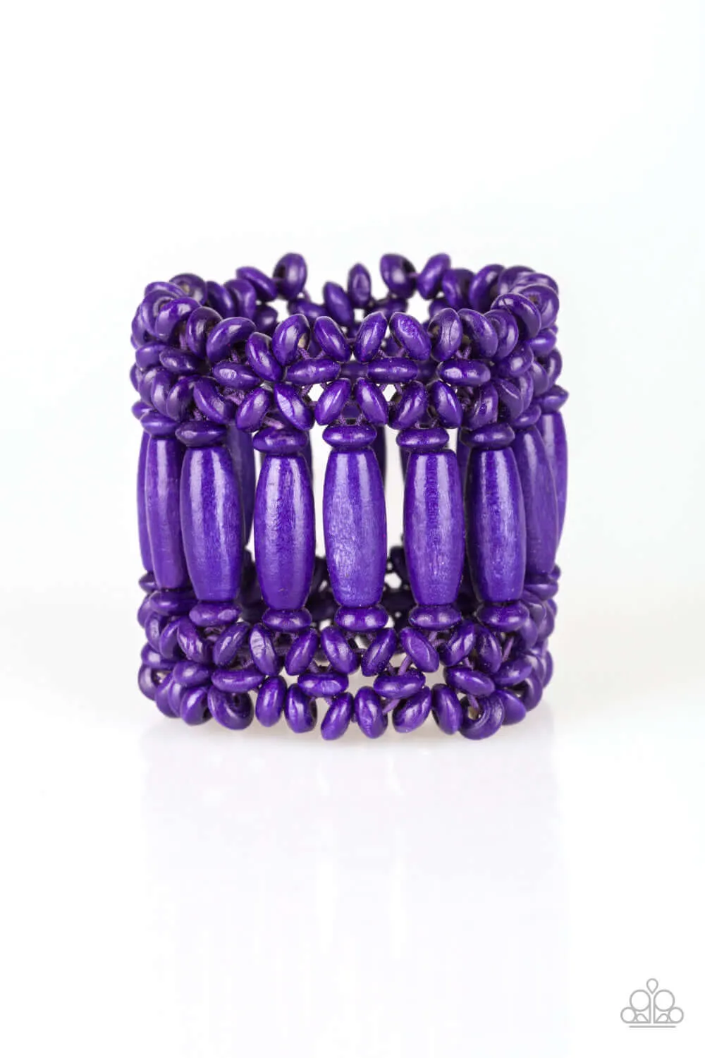 Paparazzi Accessories  - Barbados Beach Club #B187 Drawer 1/1 - Purple Bracelet