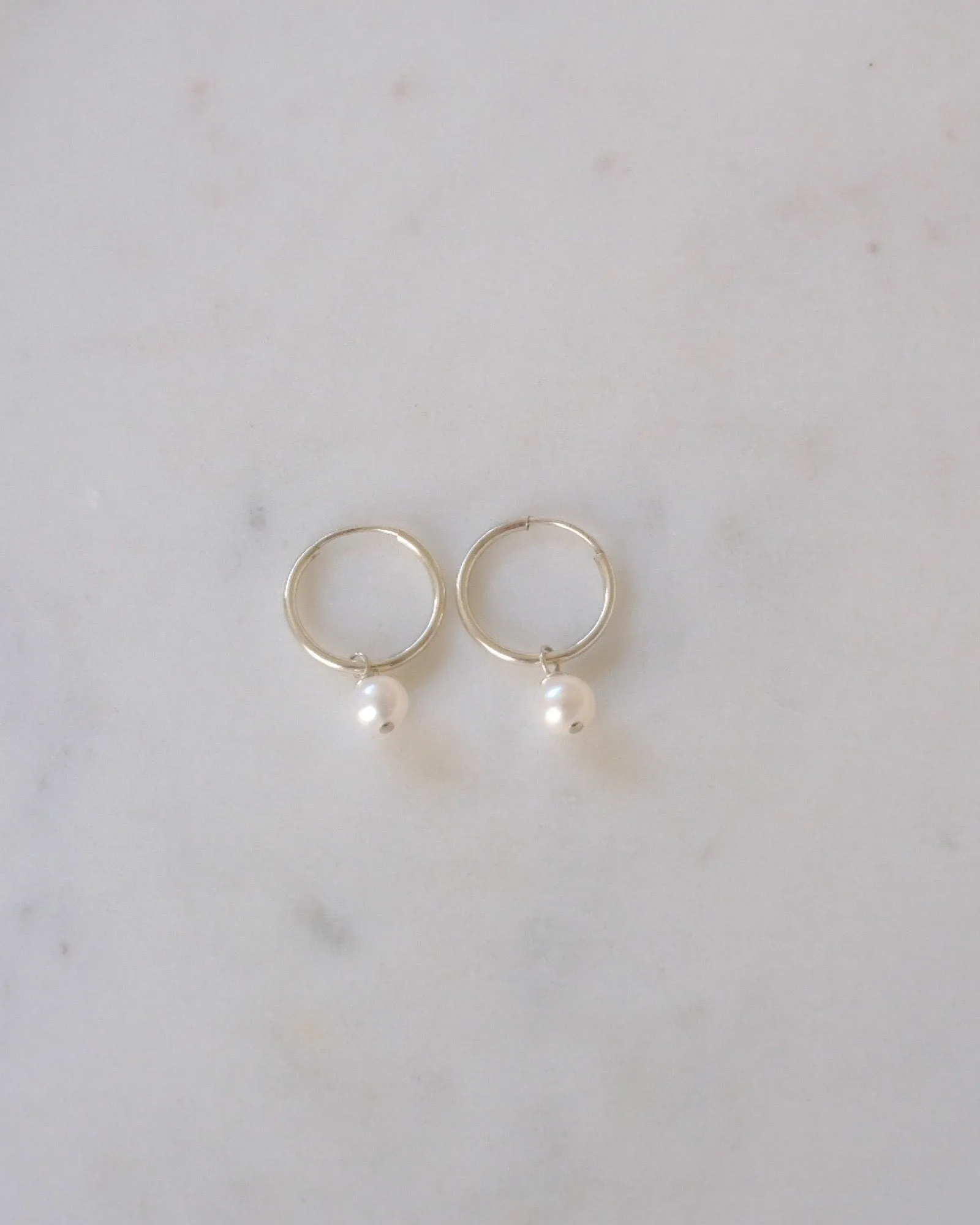 Pearl Infinity Hoops (14mm)