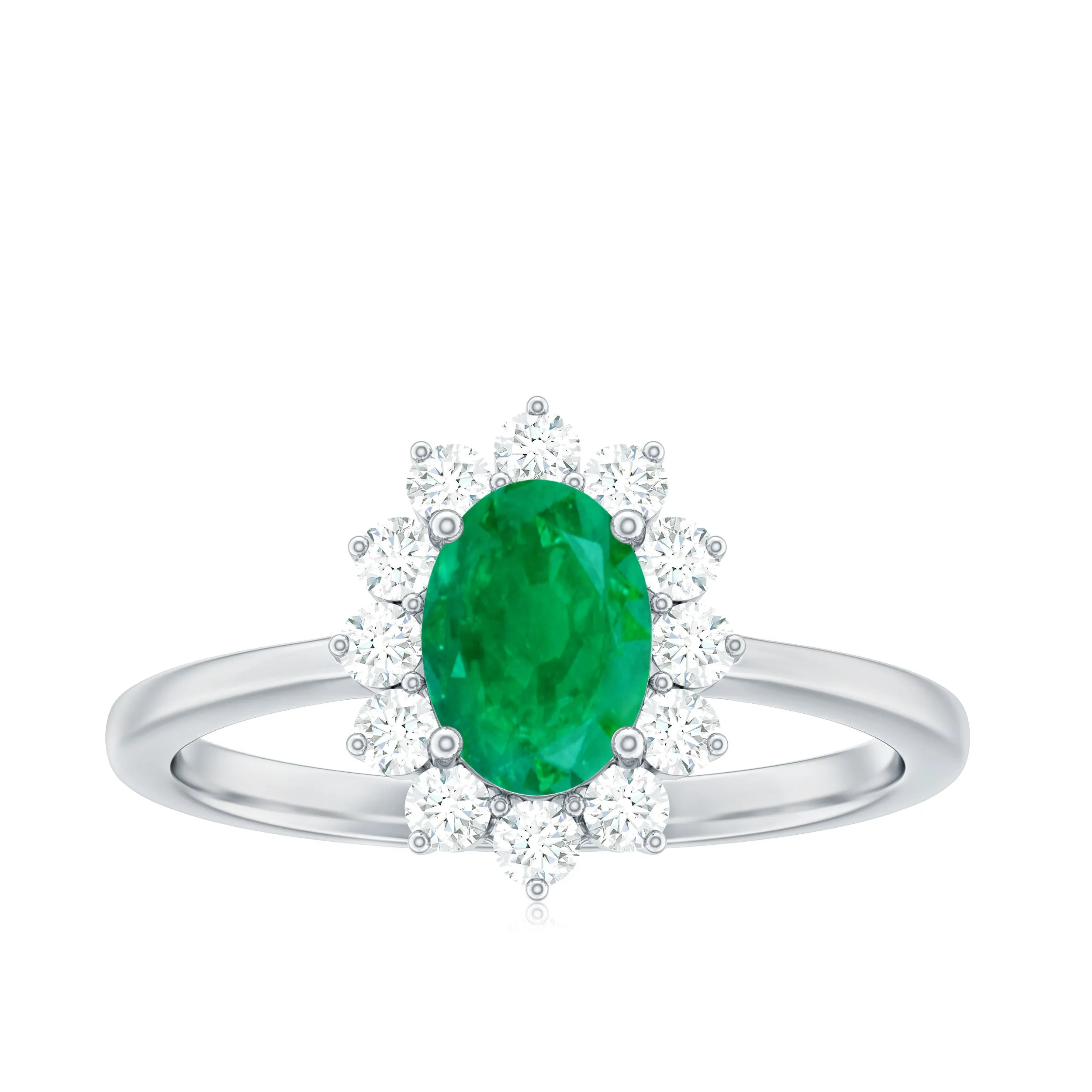 Princess Diana Inspired Emerald and Diamond Engagement Ring