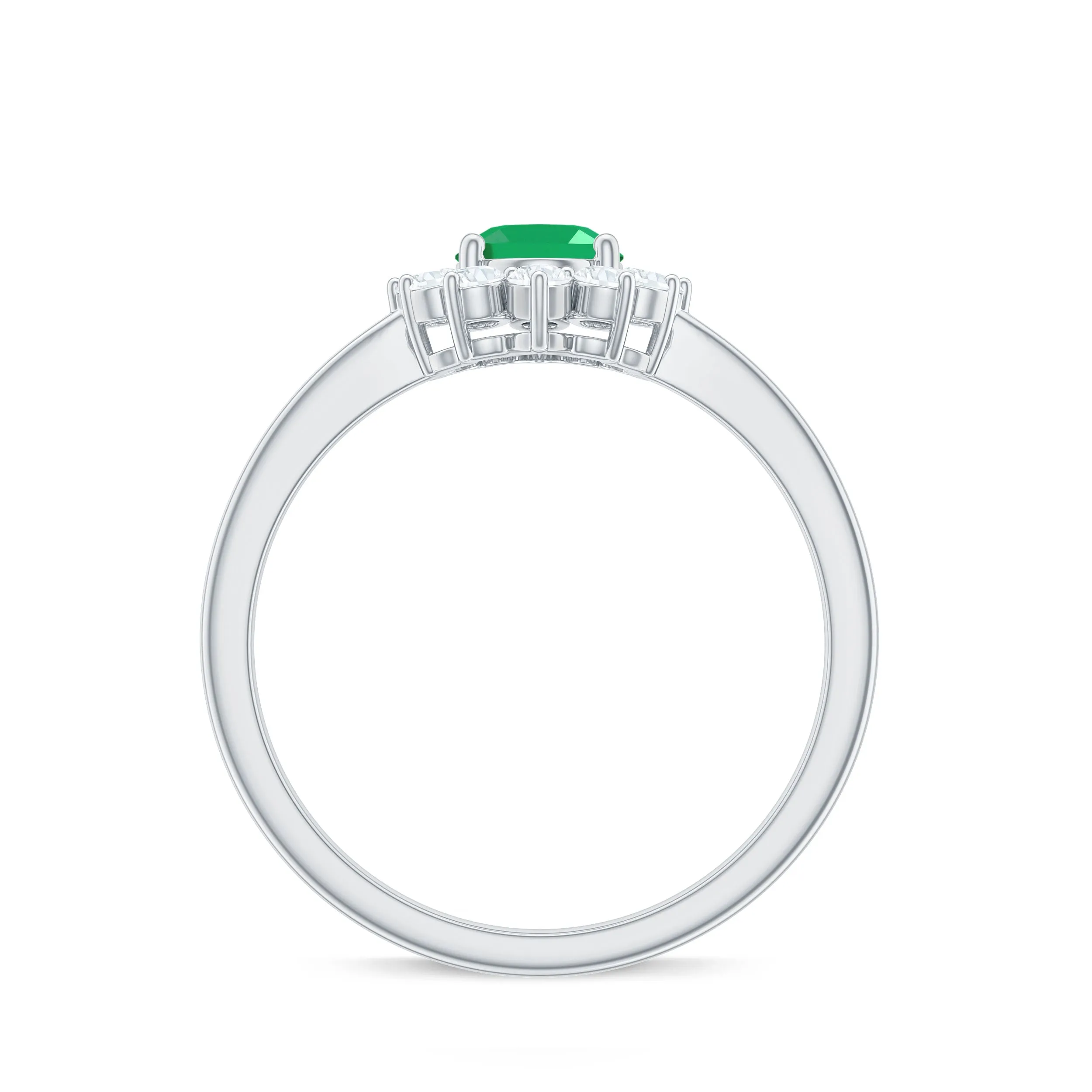 Princess Diana Inspired Emerald and Diamond Engagement Ring