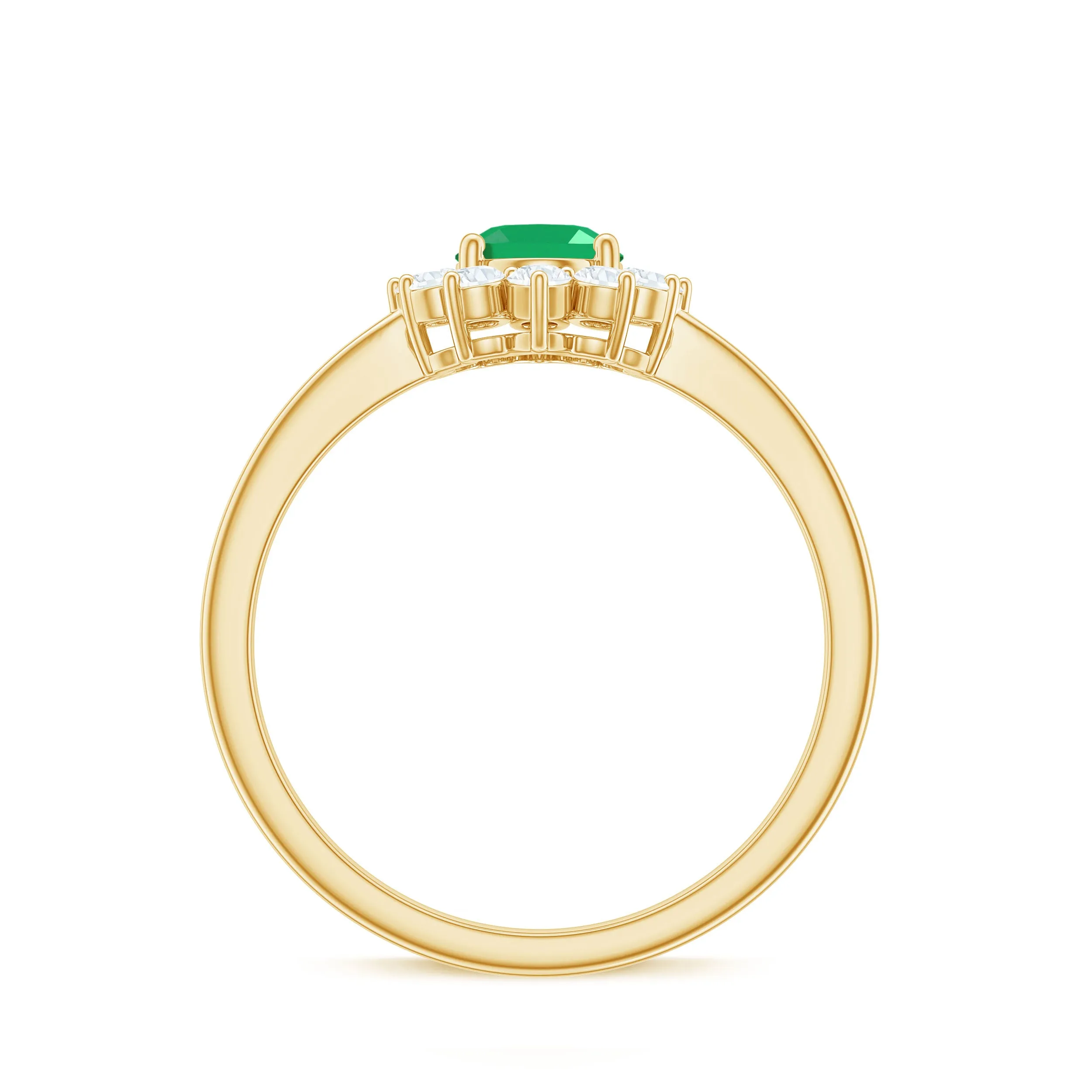 Princess Diana Inspired Emerald and Diamond Engagement Ring