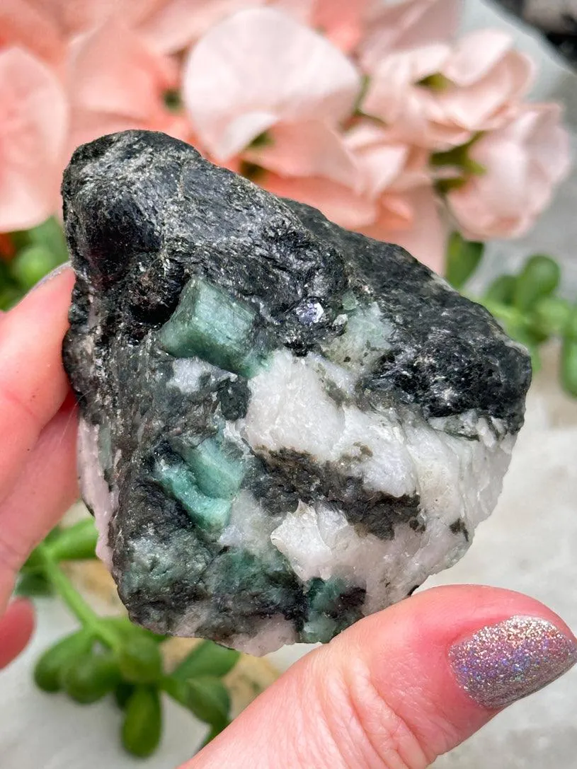 Raw Green Emerald Matrix