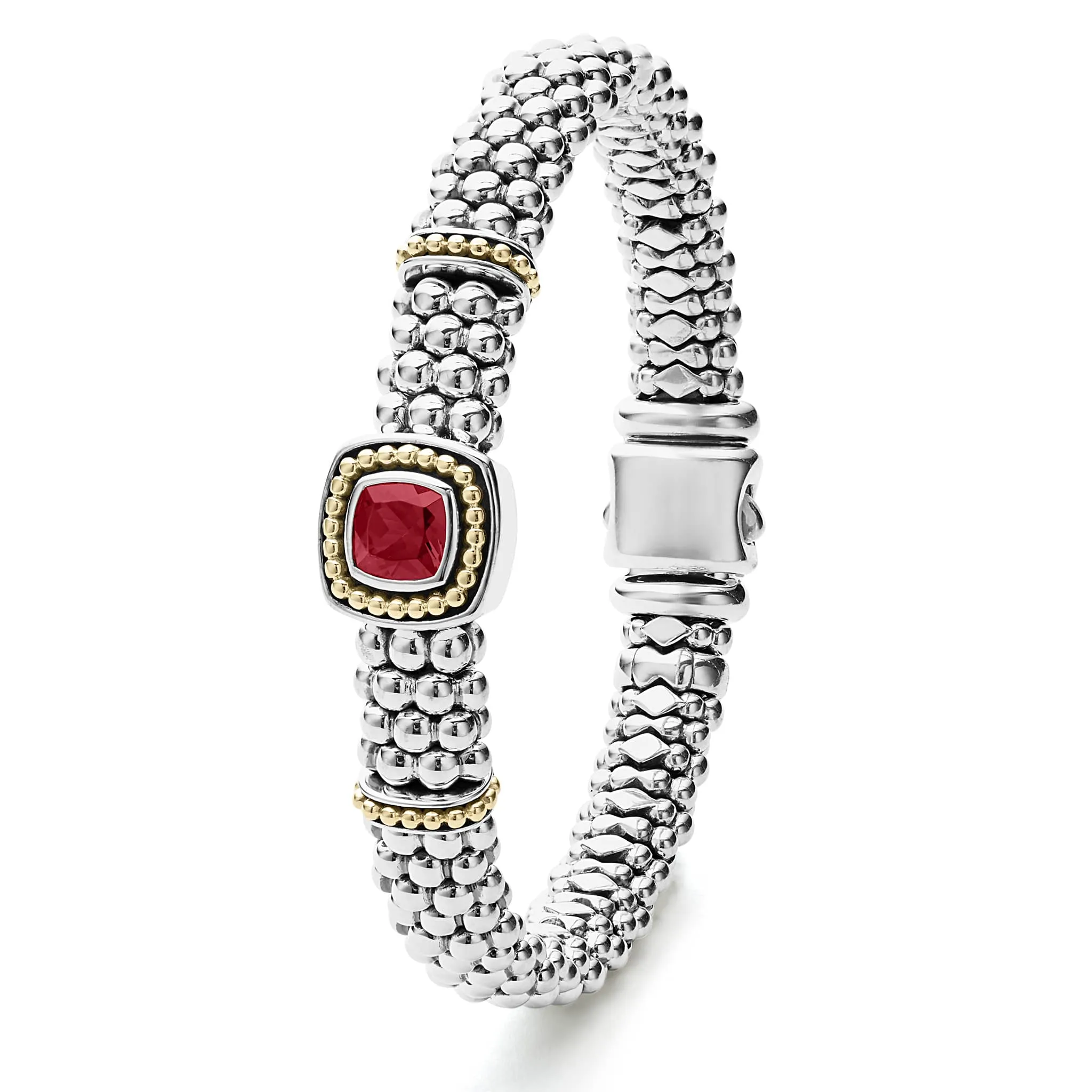 Rittenhouse Rhodolite Garnet Caviar Bracelet | 9mm