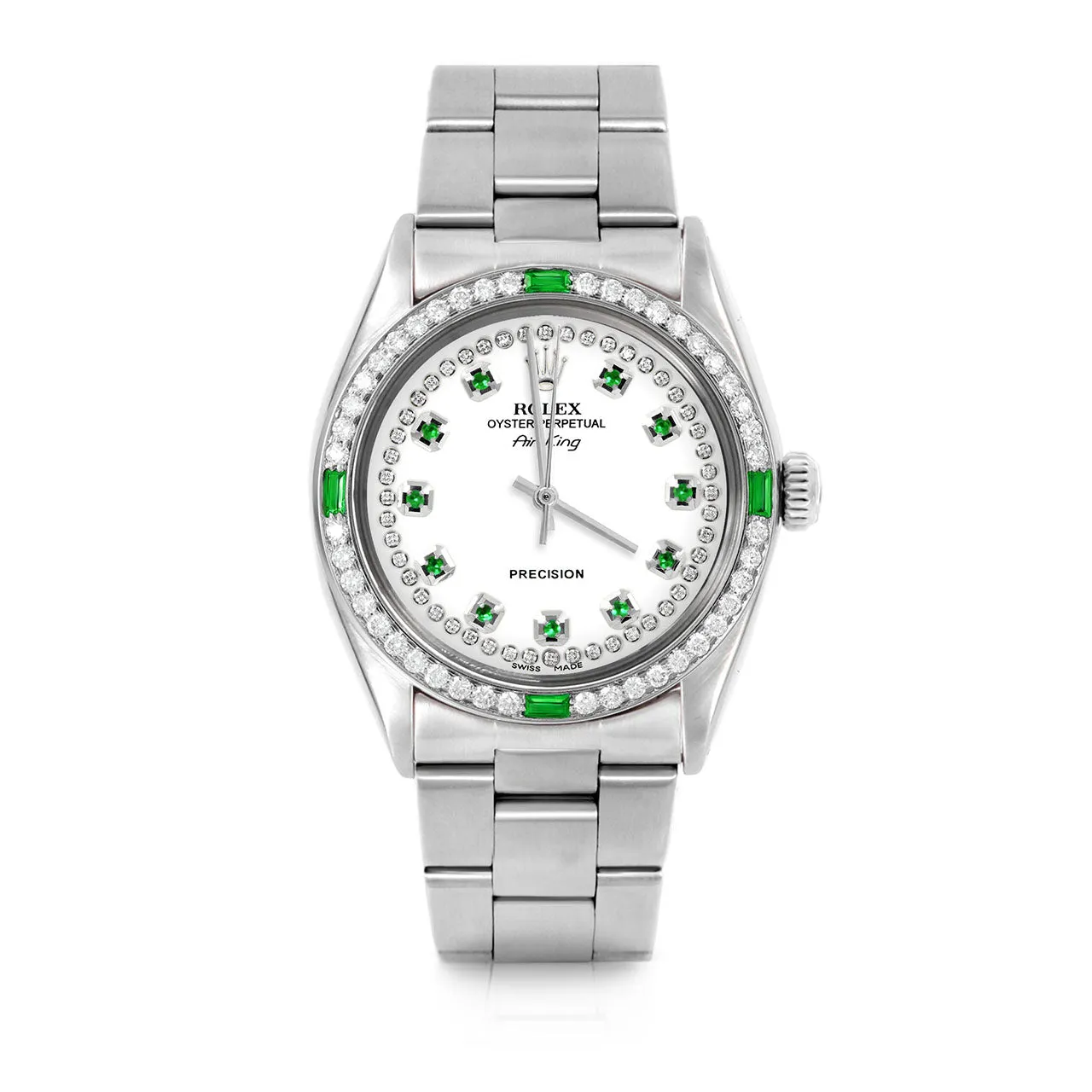 Rolex Air King 34mm | 5500-SS-WHT-STRE-4EMD-OYS