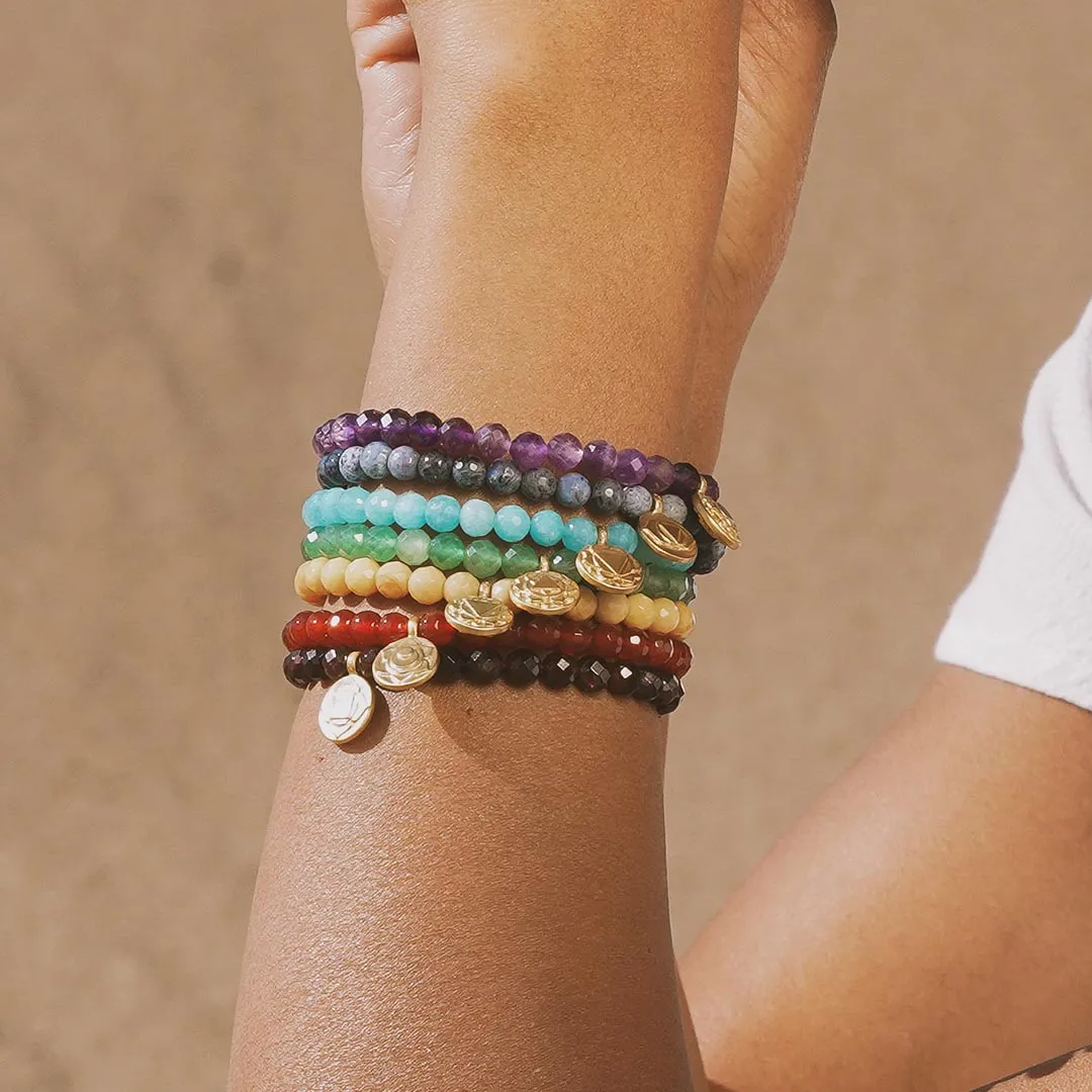 Root Chakra Garnet Stretch Bracelet