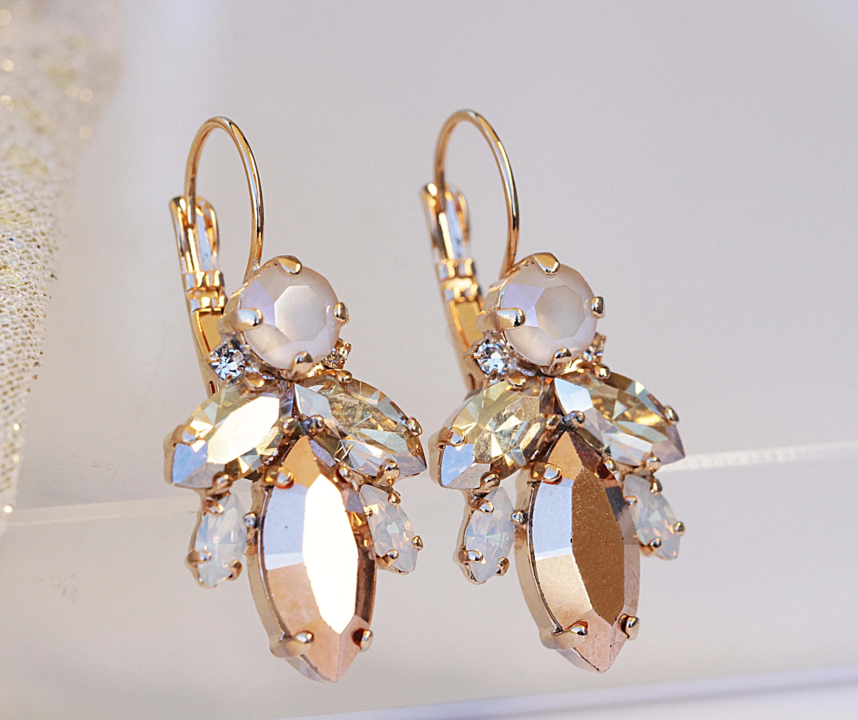 Rose Gold BRIDAL EARRINGS