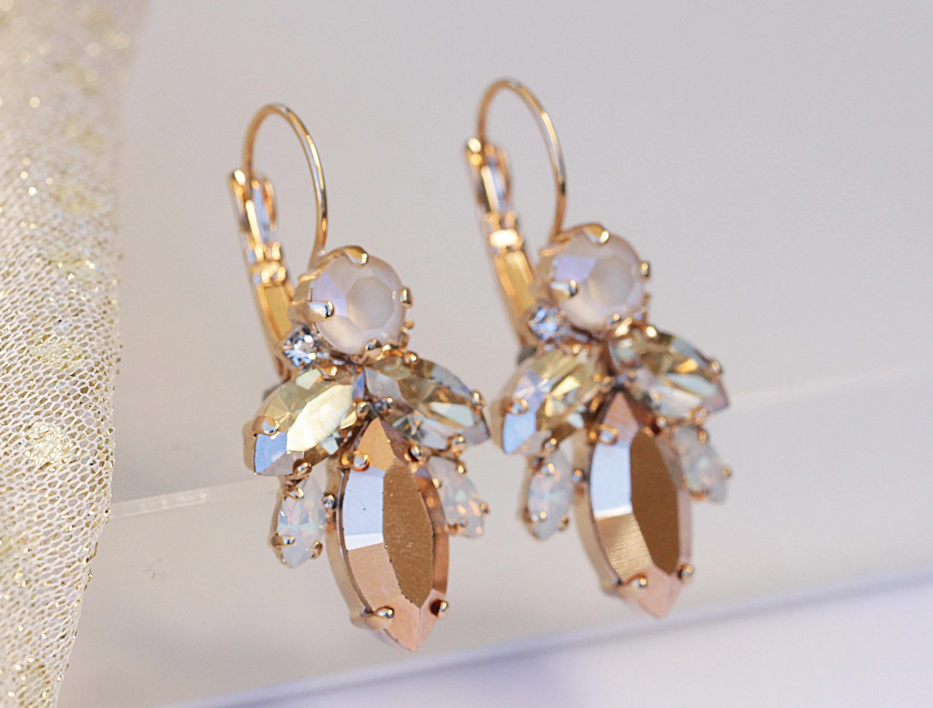 Rose Gold BRIDAL EARRINGS