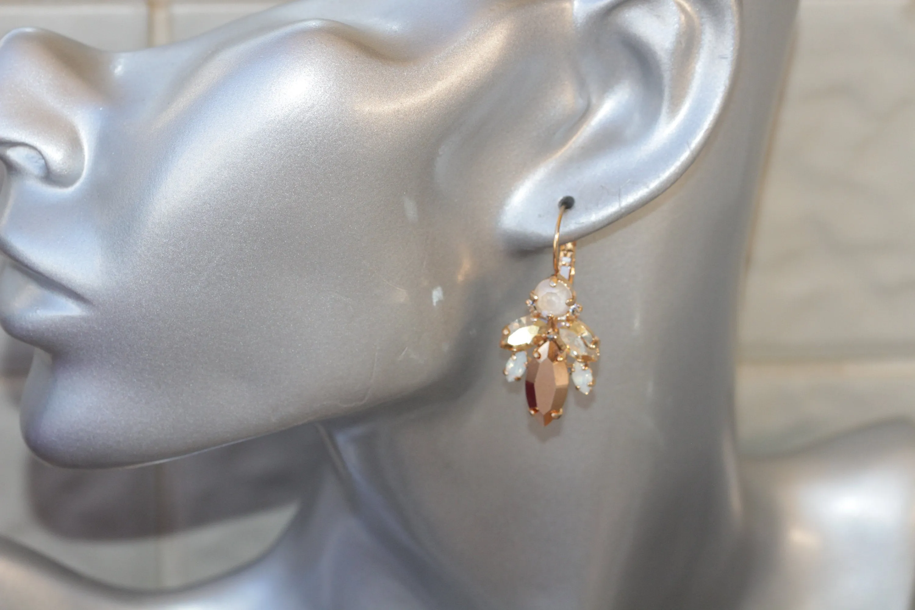 Rose Gold BRIDAL EARRINGS