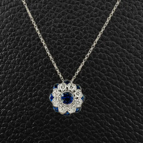 Sapphire & Diamond Pendant