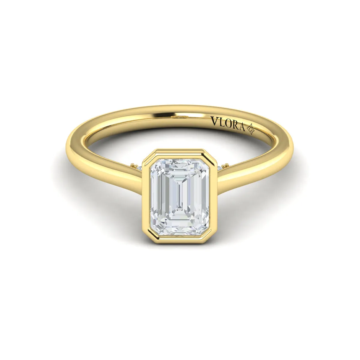 Sincerely, Springer's 18k Yellow Gold Emerald Cut Engagement Ring Style Mounting