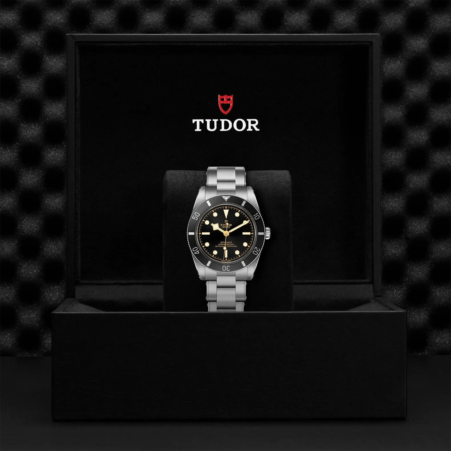 TUDOR Black Bay 54 37mm Case, Black Dial, Steel Bracelet (M79000N-0001)