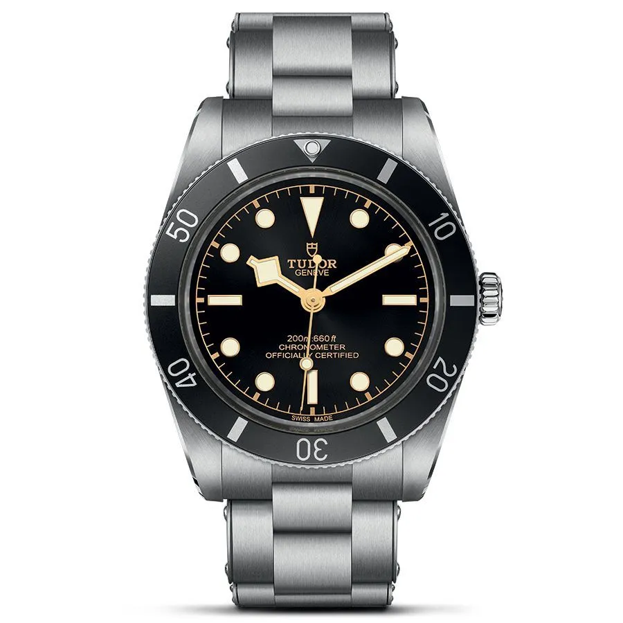 TUDOR Black Bay 54 37mm Case, Black Dial, Steel Bracelet (M79000N-0001)