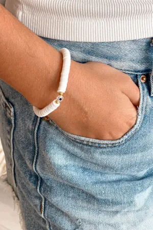 White Beaded Bracelet